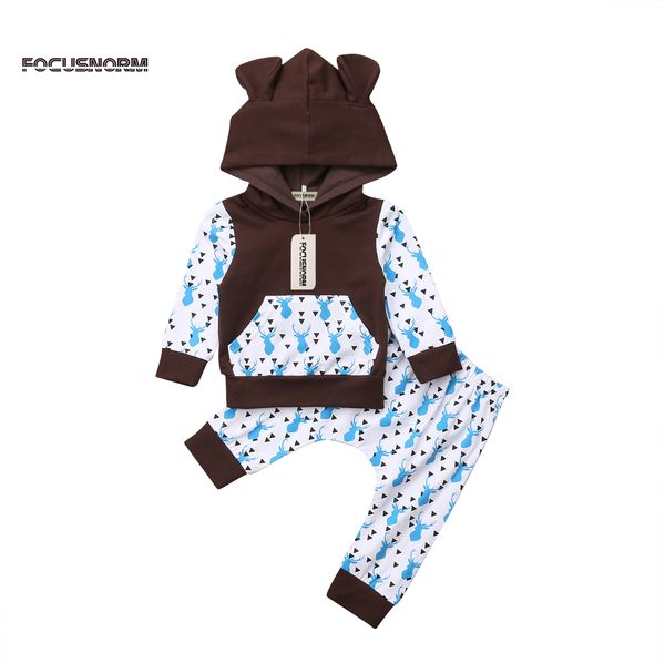 2pcs baby boy infant clothes hooded pants newborn outfits sets tracksuit autumn 2018 new arrival warm baby clothes